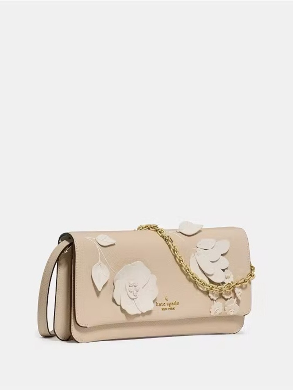 Kate Spade Ivy Floral Applique Convertible Flap Crossbody Bag - Picture 2 of 5